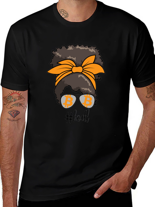 Bitcoin HODL Messy Bun T-Shirt