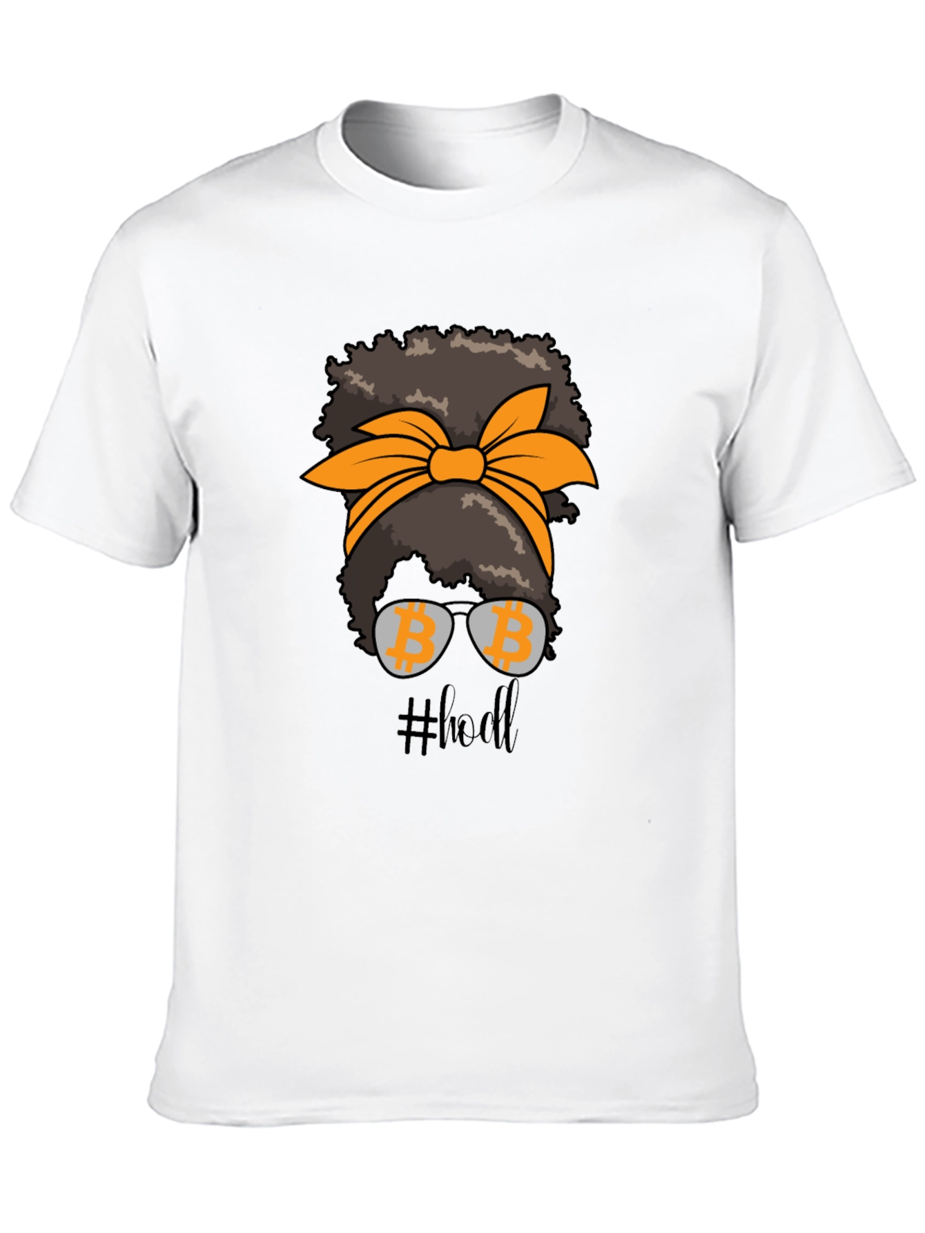 Bitcoin HODL Messy Bun T-Shirt