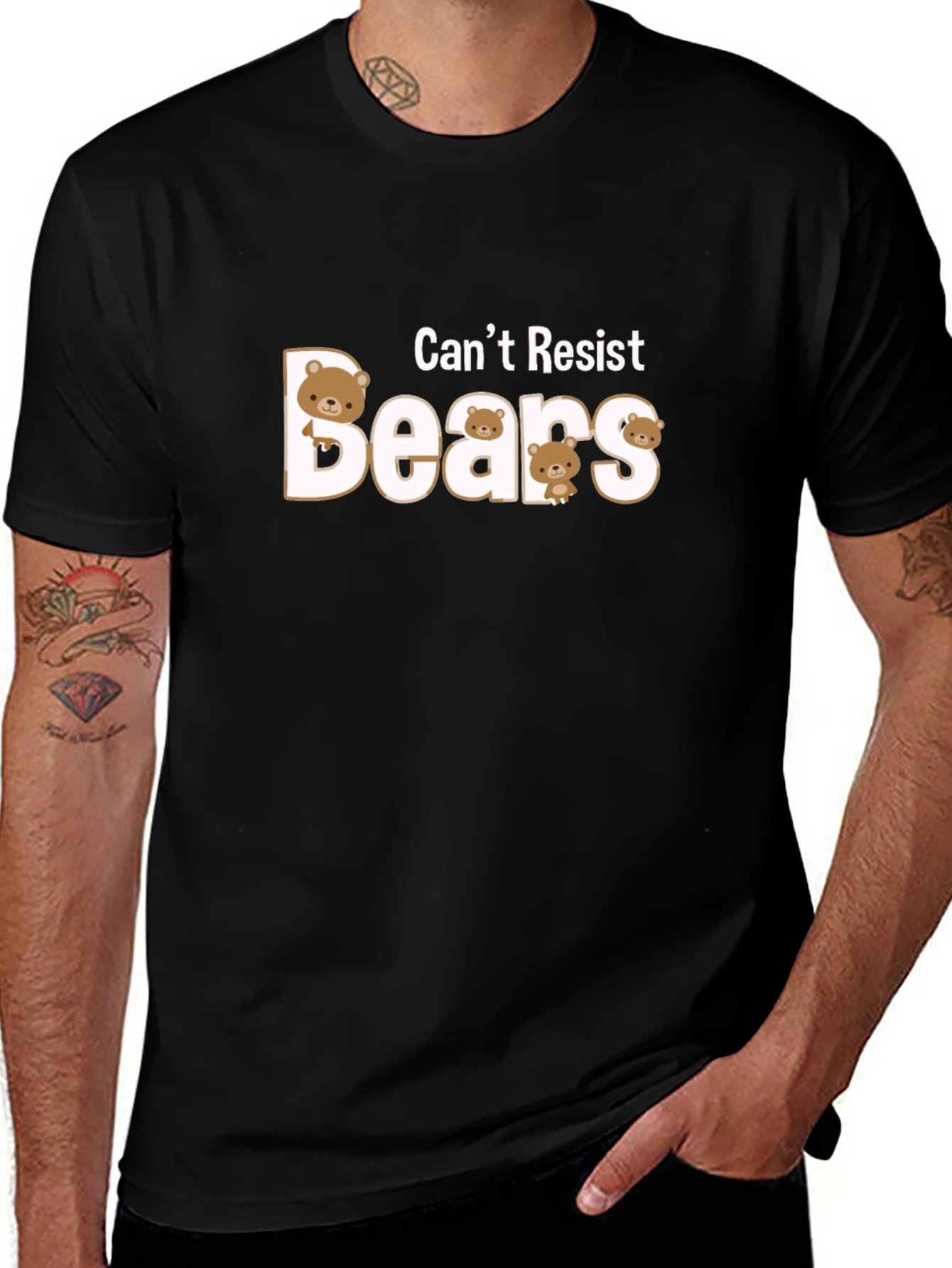 Cant Resist Cute Bears Graphic Tee