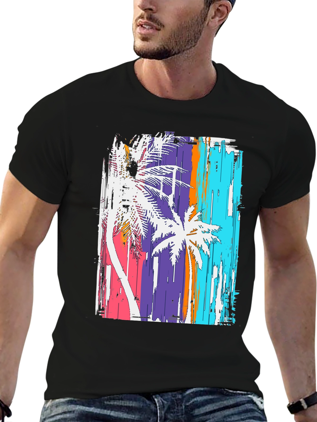 Retro Palm Tree Graphic Tee