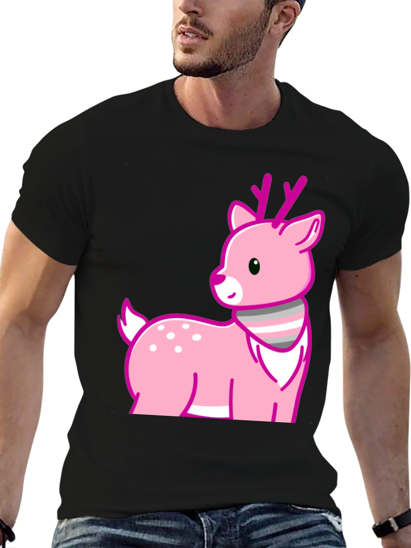 Pink Deer Graphic Tee