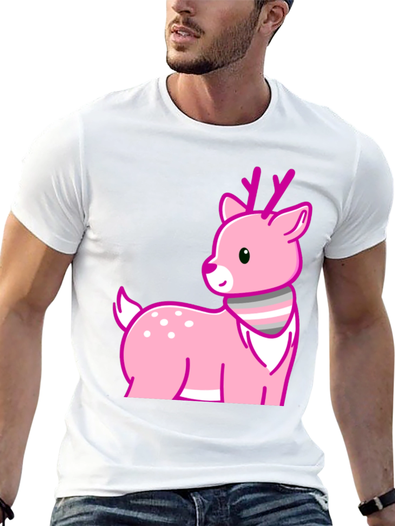 Pink Deer Graphic Tee