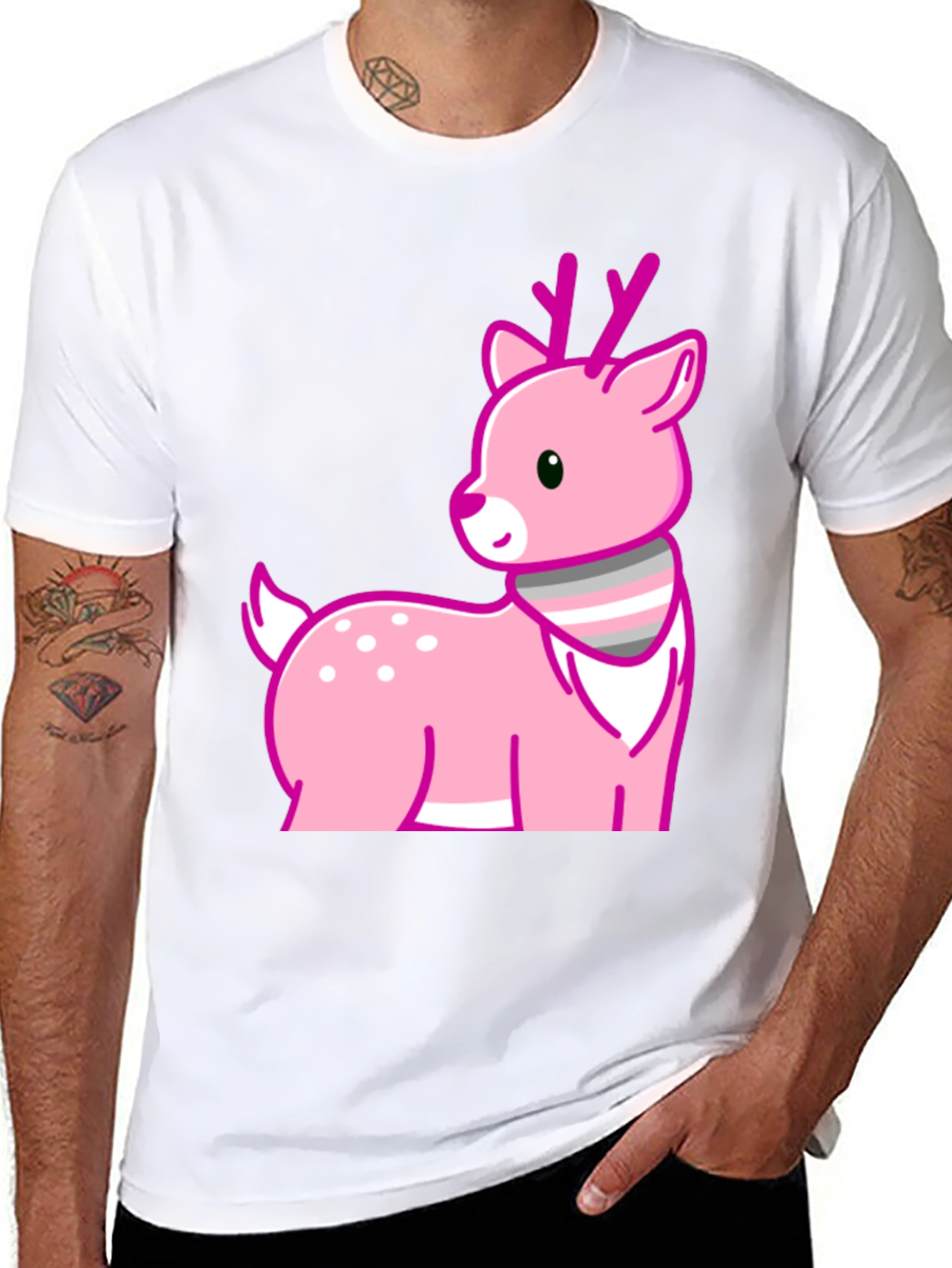 Pink Deer Graphic Tee