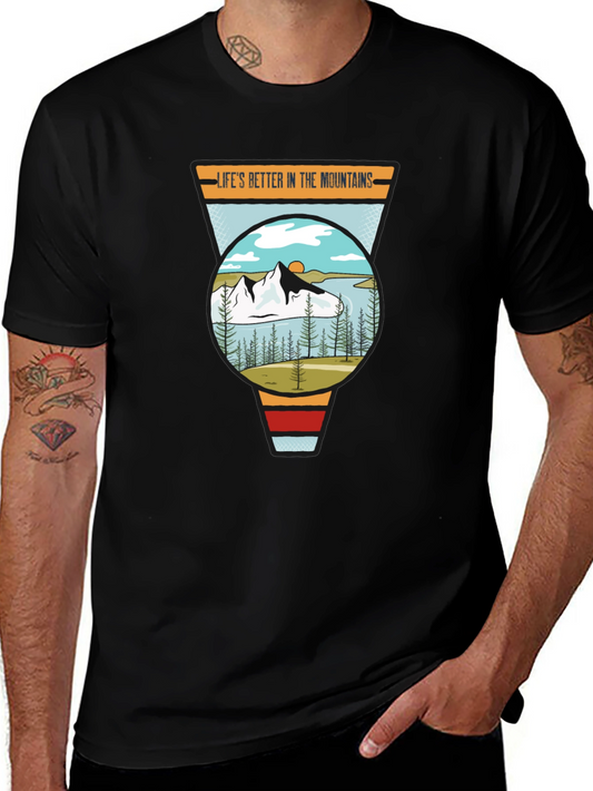Mountain Life Graphic Tee - Unisex Black T-Shirt