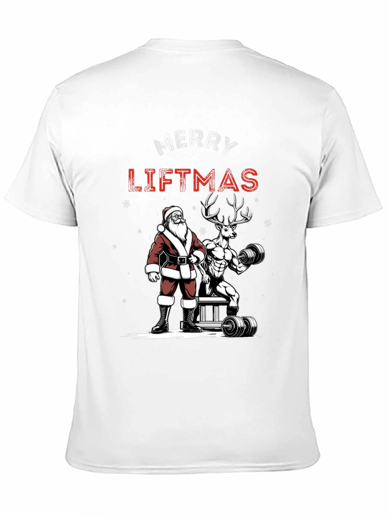 Merry Liftmas Santa & Reindeer Workout T-Shirt