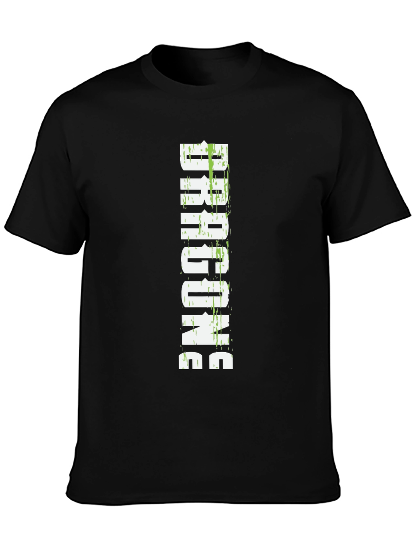 DRAGONS Graphic T-Shirt - Black Cotton Blend