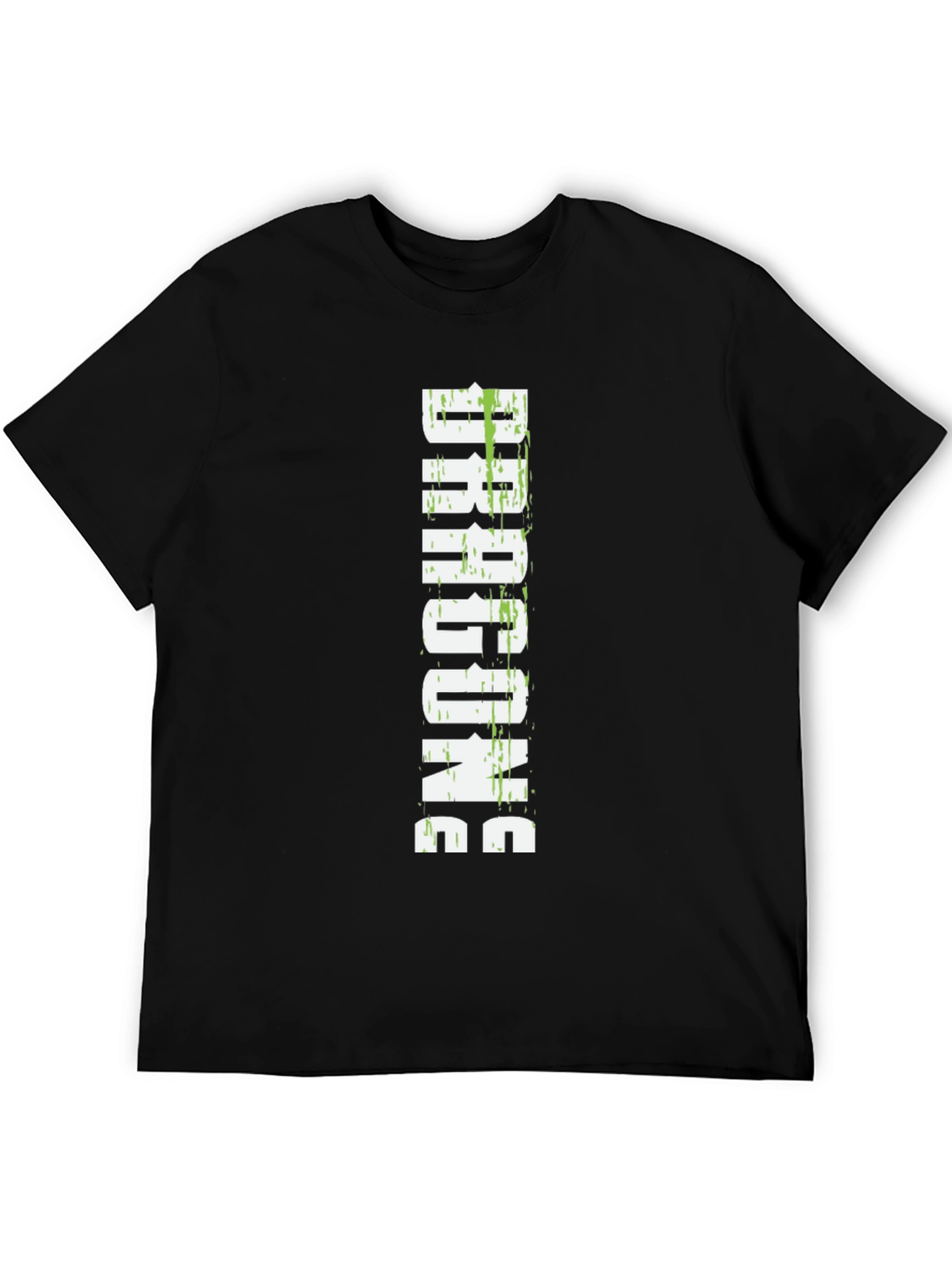 DRAGONS Graphic T-Shirt - Black Cotton Blend
