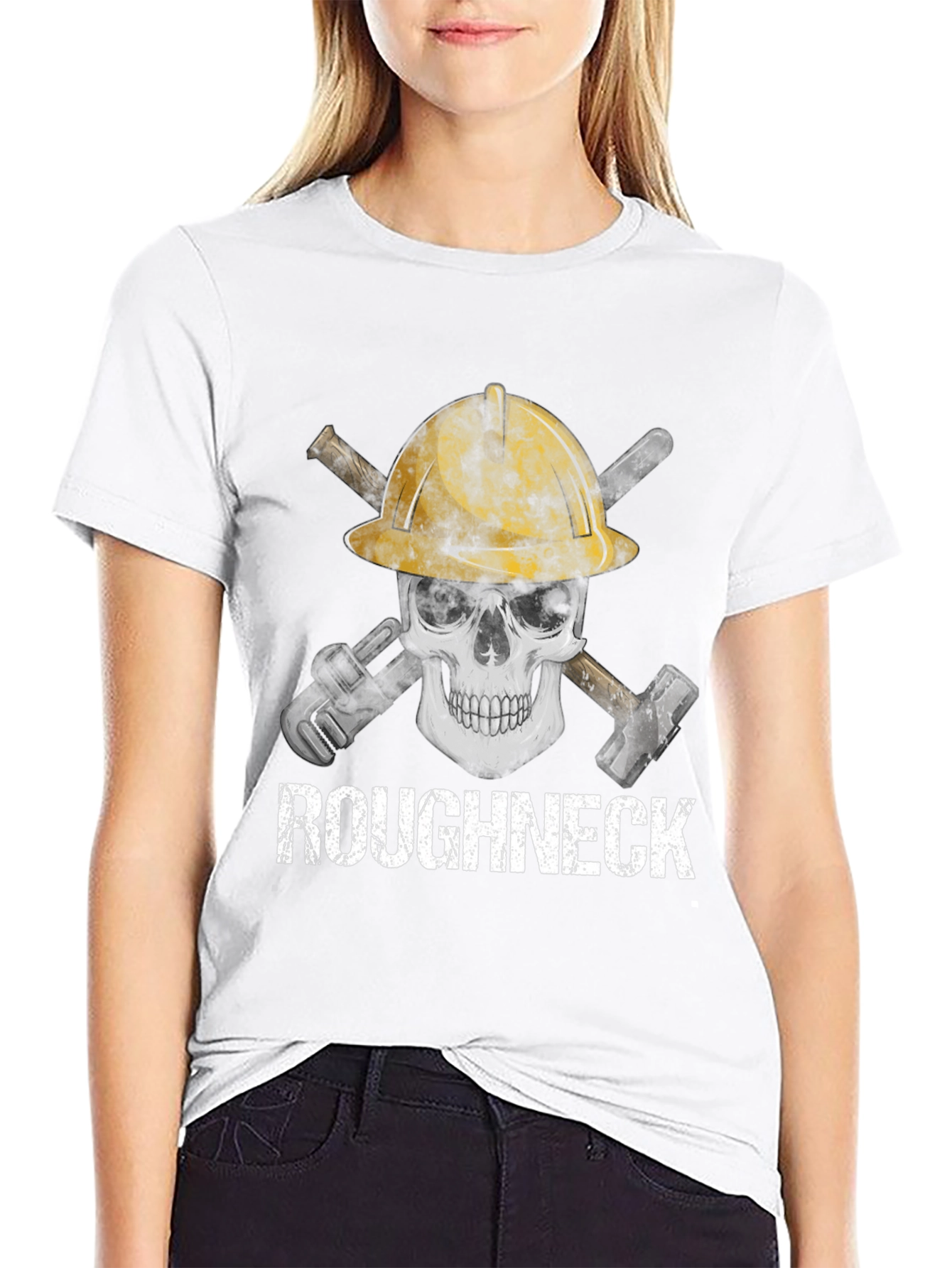 Roughneck Skull T-Shirt - Oilfield Worker Graphic Tee