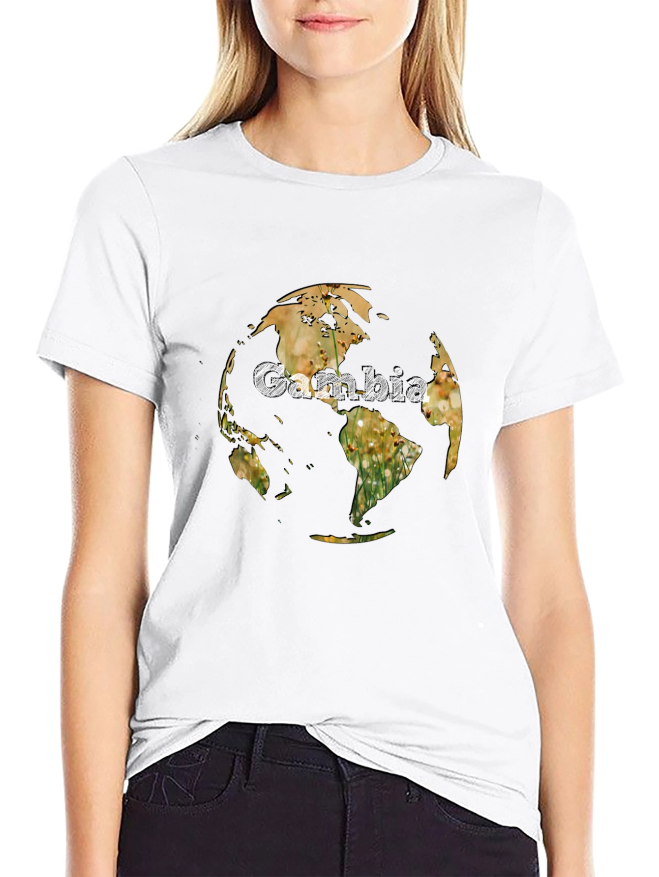 Gambia Globe Graphic Tee - Unique Design