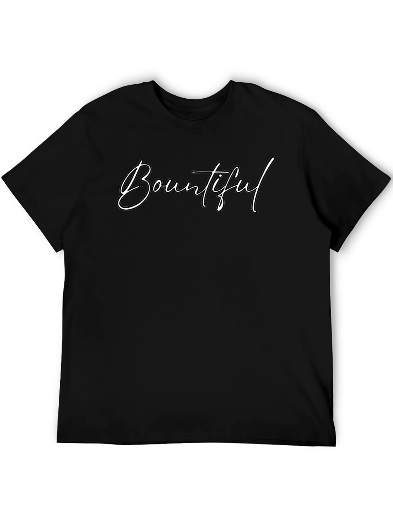 Bountiful Script Black T-Shirt