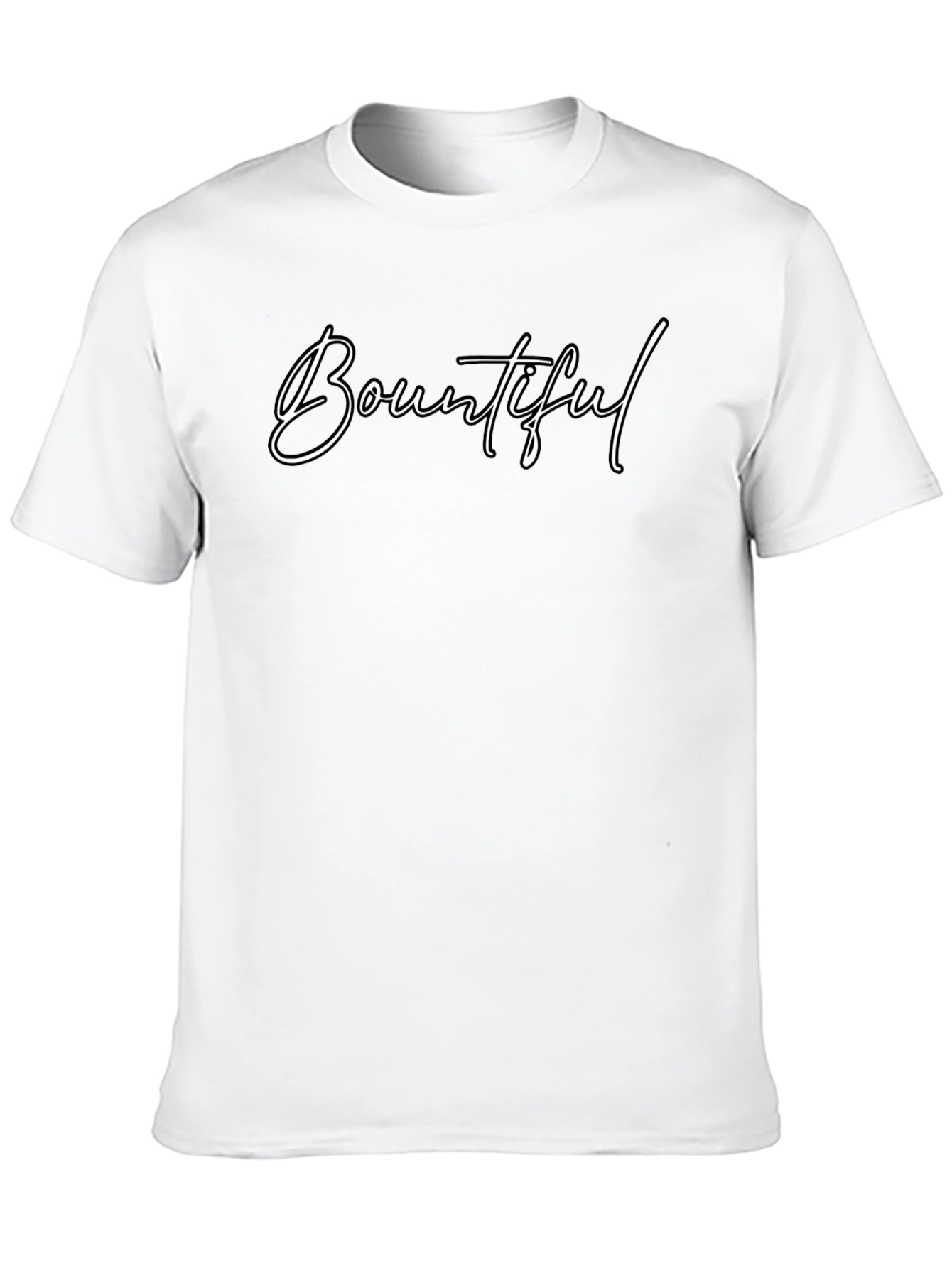 Bountiful Script Black T-Shirt