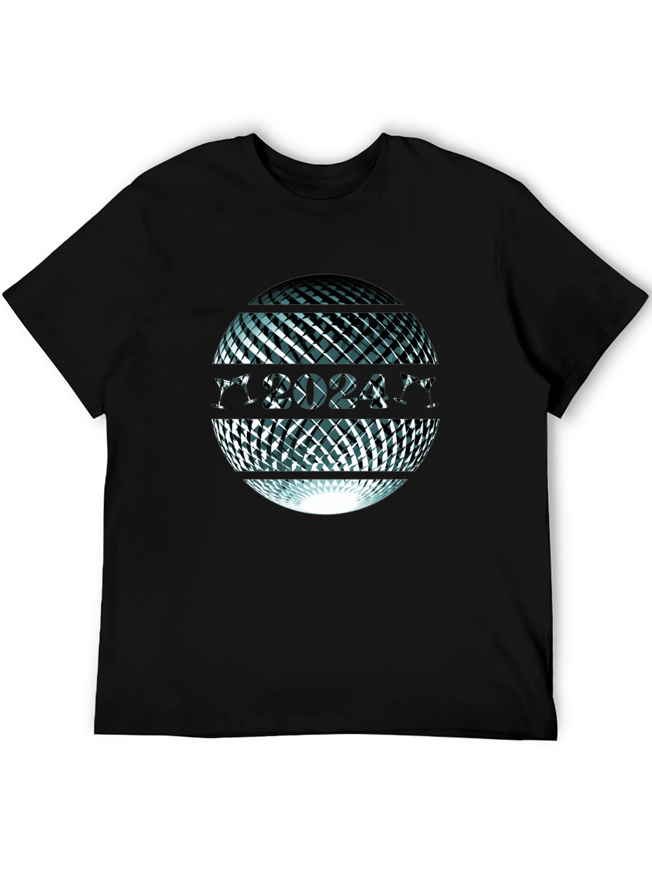 Abstract Sphere Graphic Tee - Mens Black T-Shirt