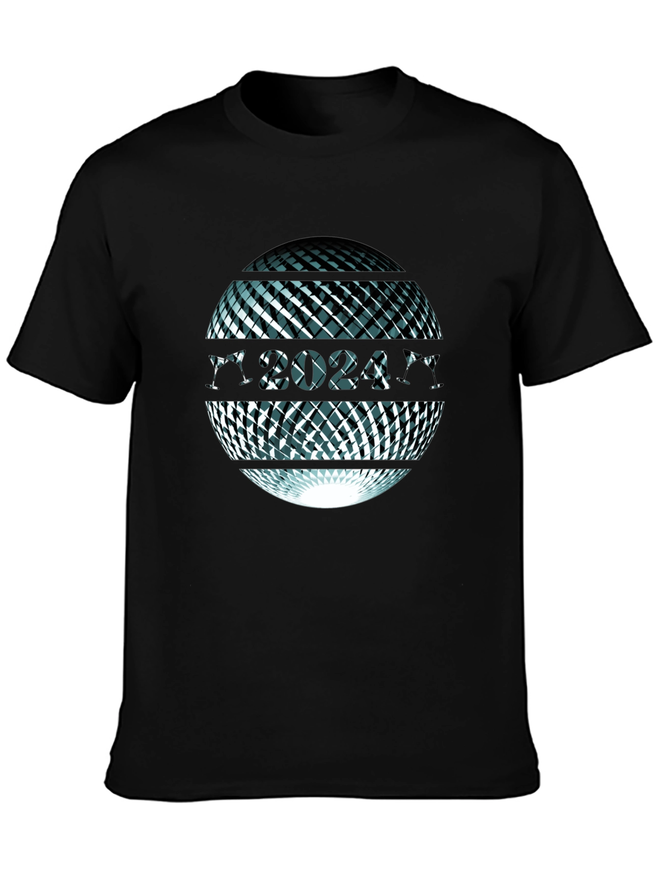 Abstract Sphere Graphic Tee - Mens Black T-Shirt