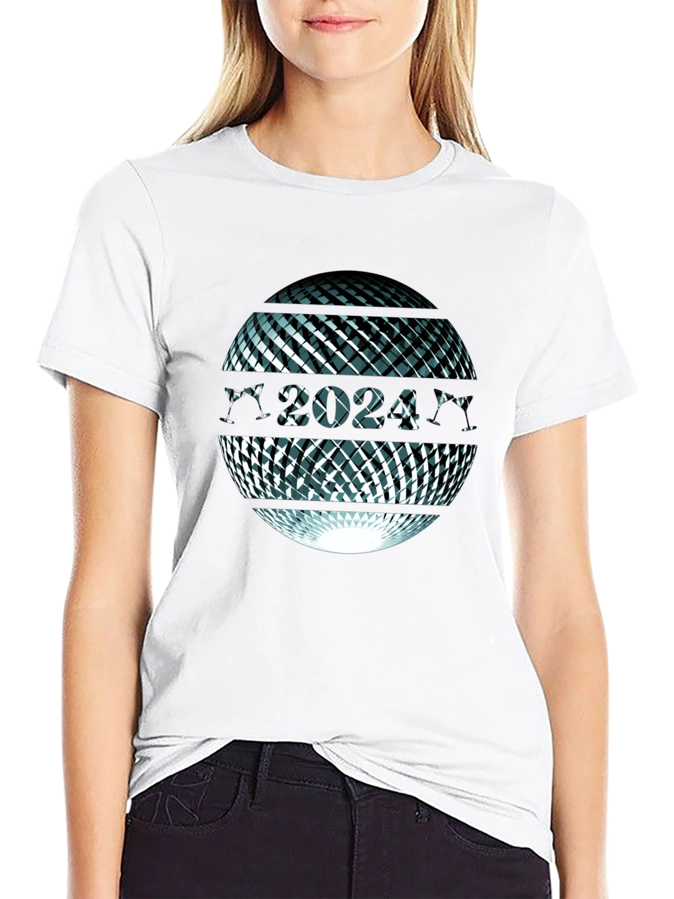 Abstract Sphere Graphic Tee - Mens Black T-Shirt