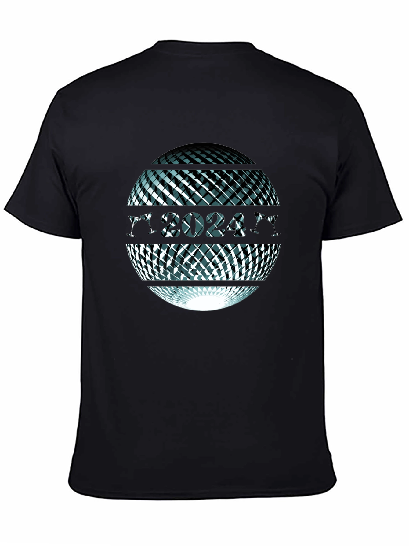 Abstract Sphere Graphic Tee - Mens Black T-Shirt