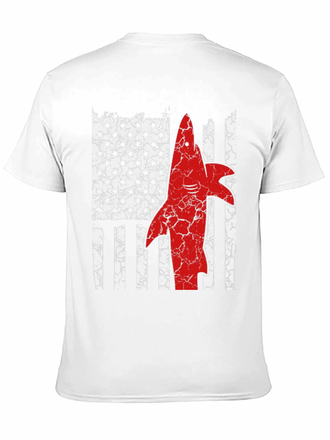 American Flag Shark Graphic T-Shirt