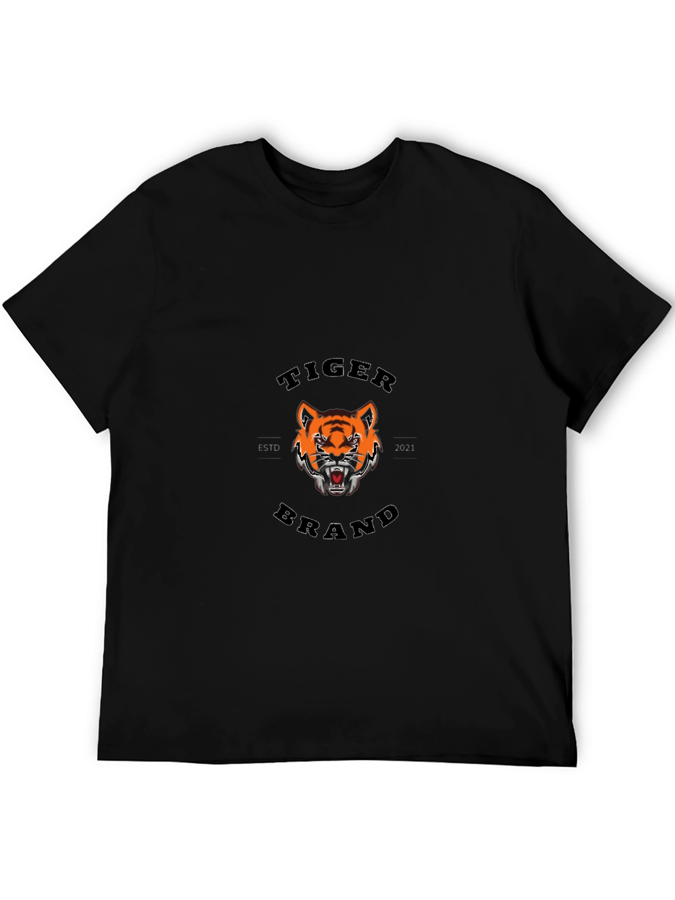 Tiger Brand Black Graphic T-Shirt