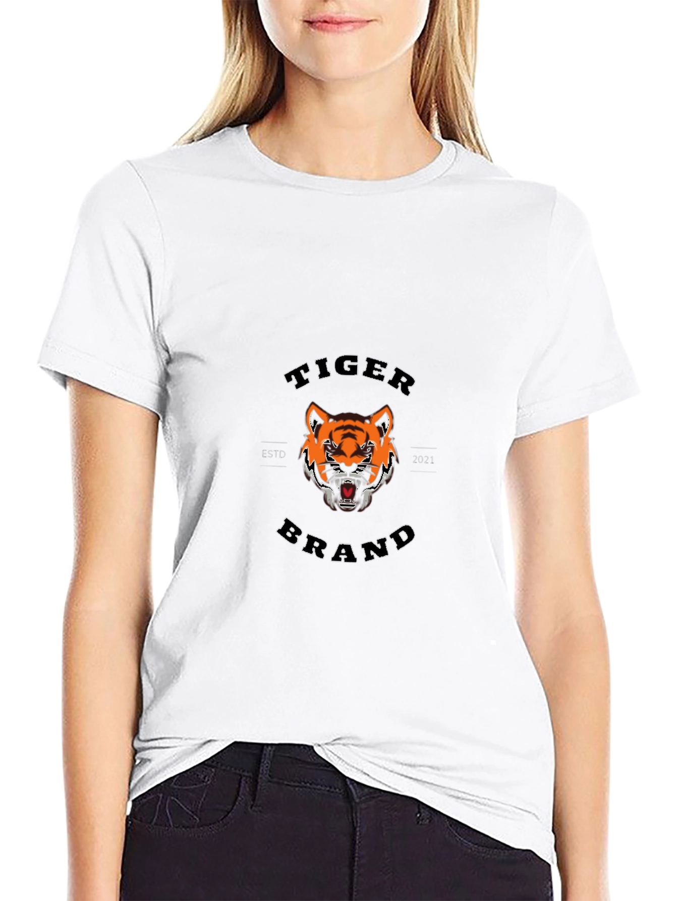 Tiger Brand Black Graphic T-Shirt