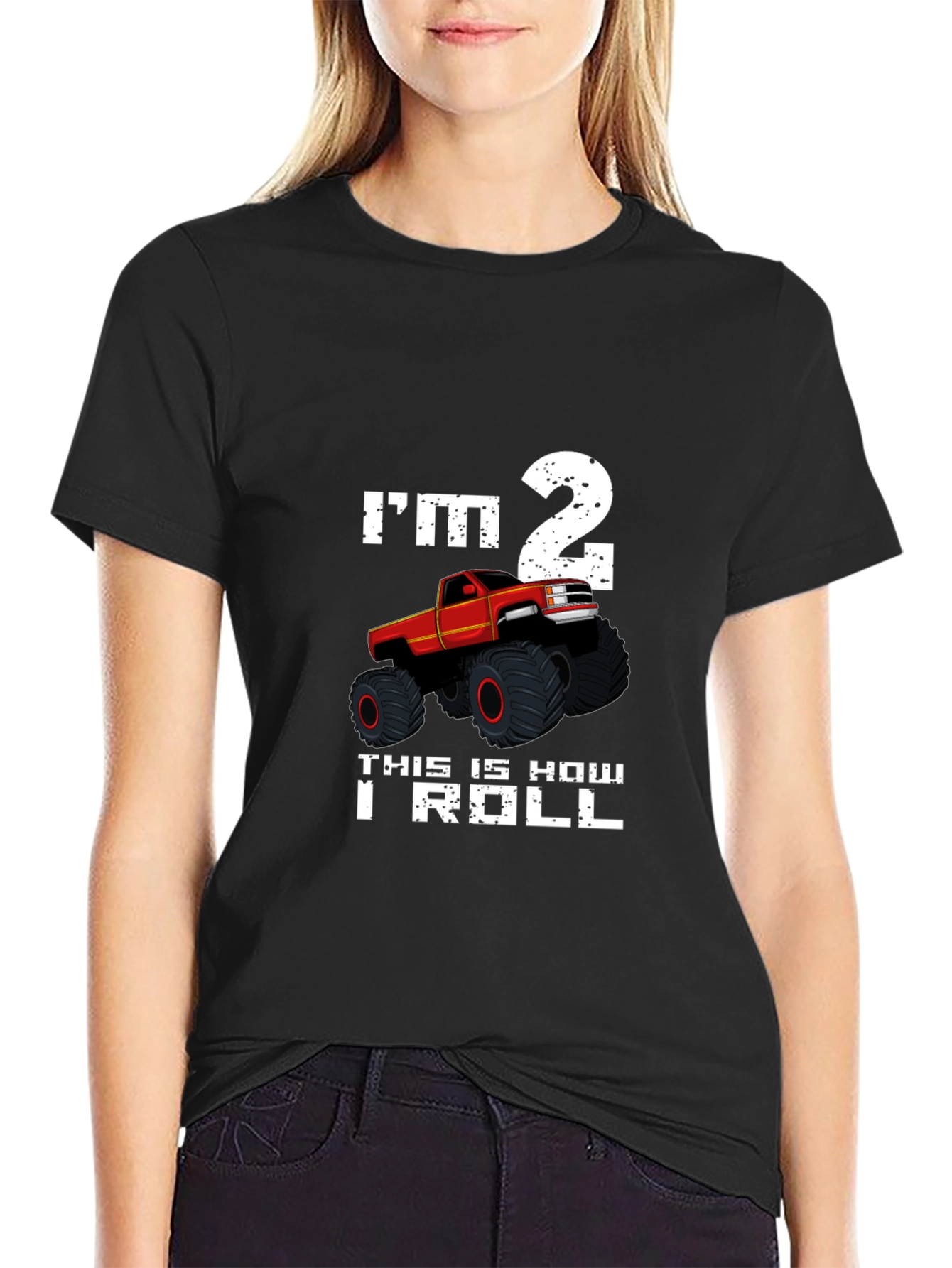 Im 2 Monster Truck T-Shirt Birthday Boy