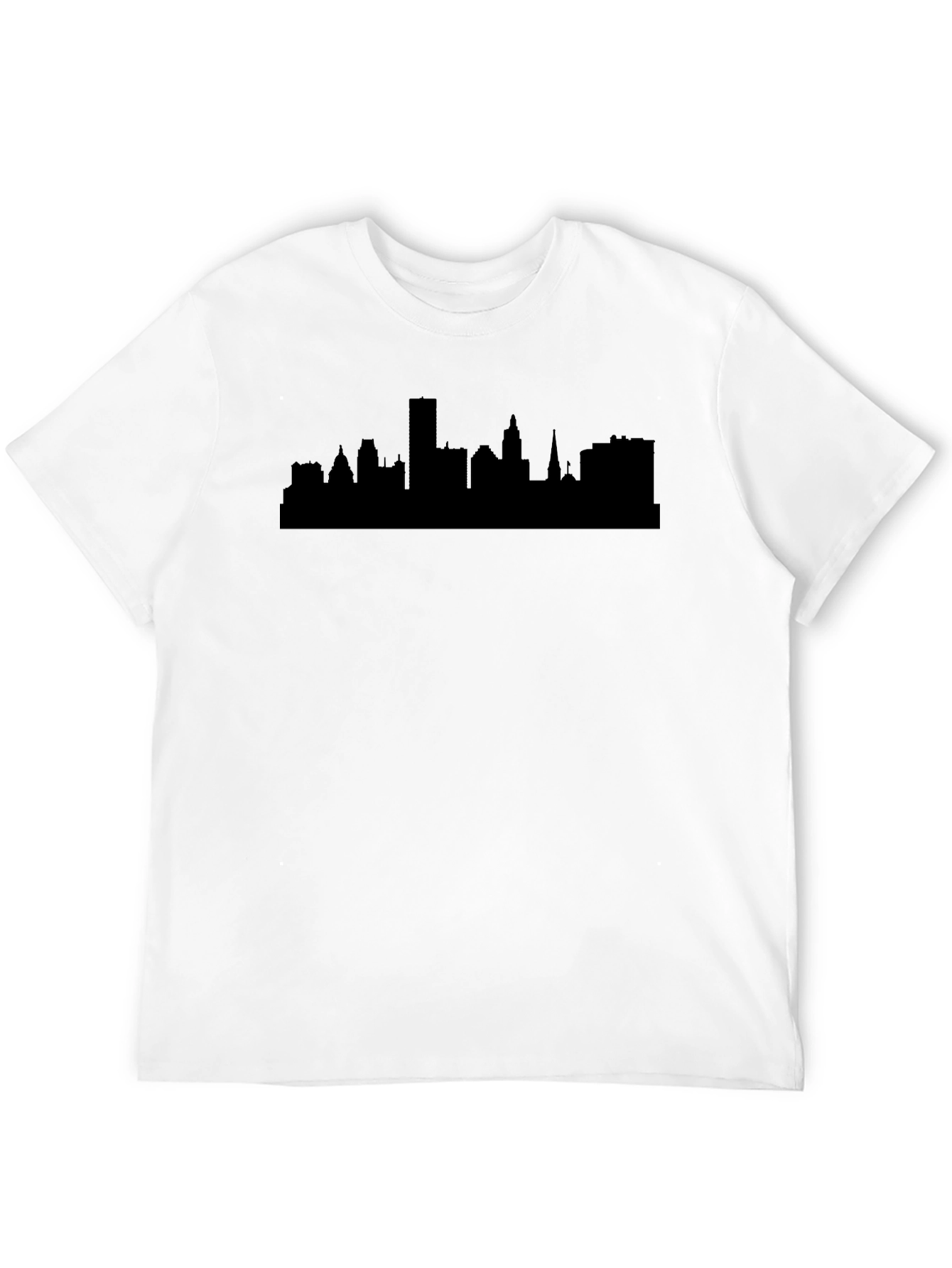 Cityscape Silhouette Black Graphic Tee