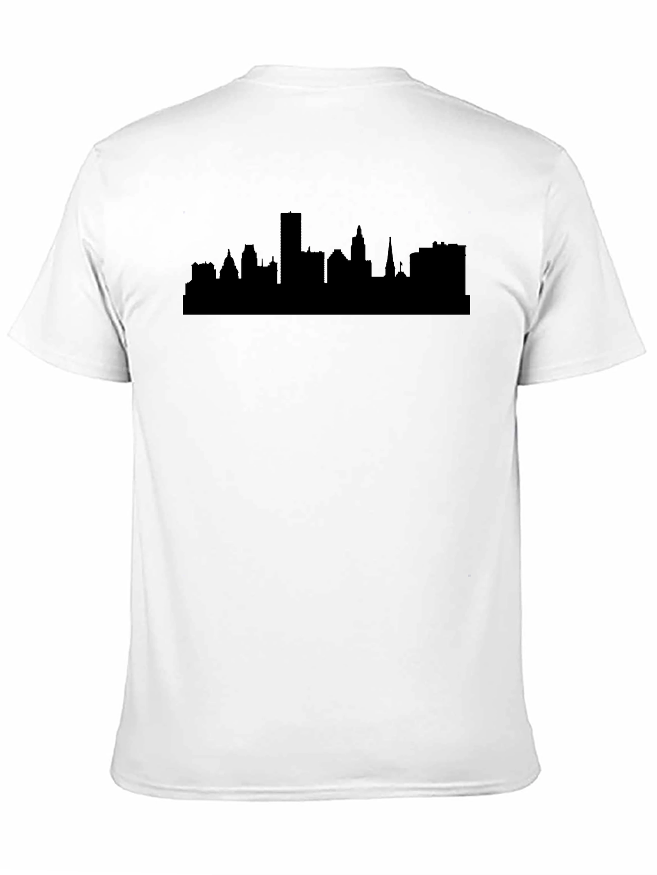 Cityscape Silhouette Black Graphic Tee