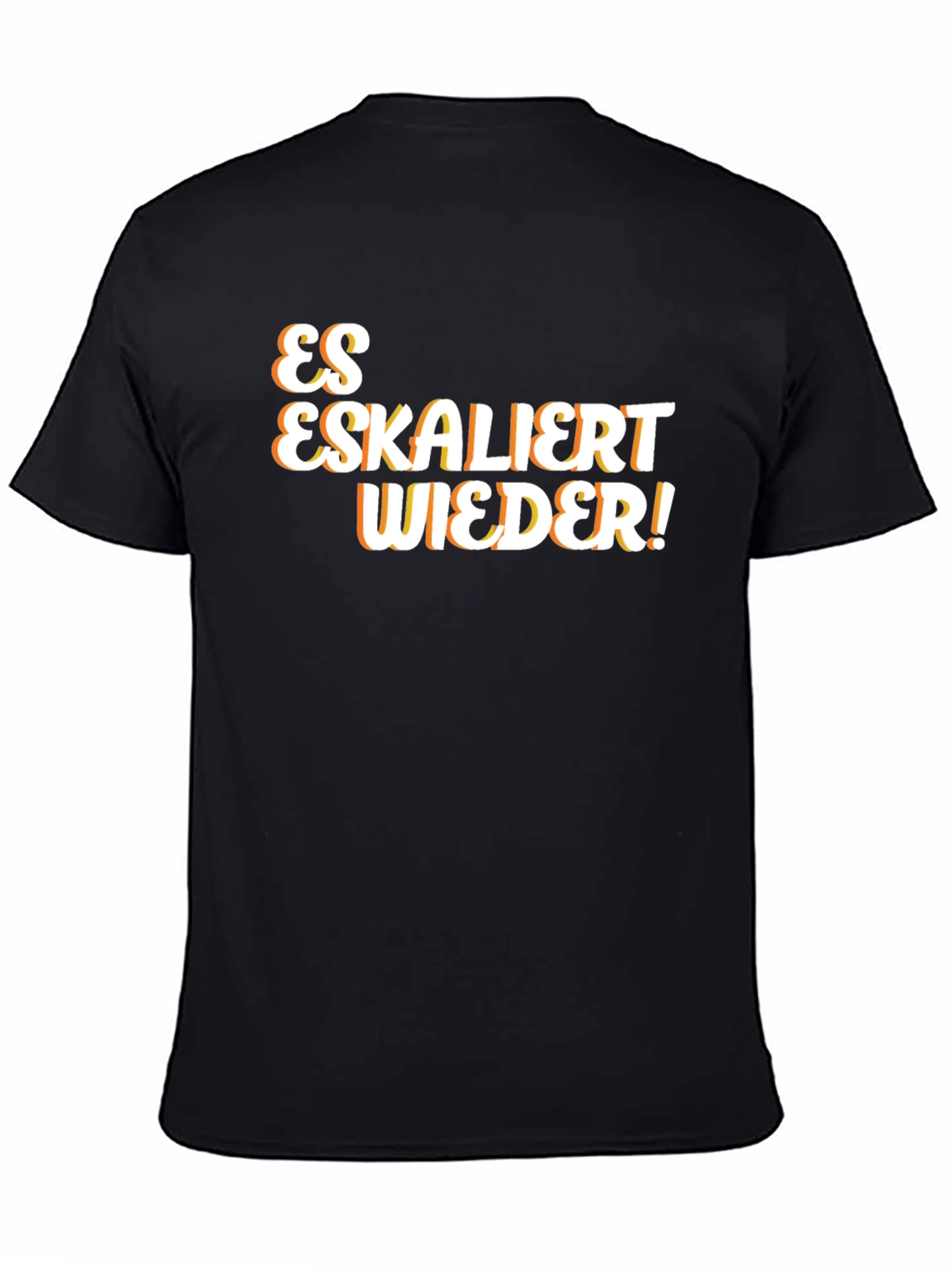 Es Eskaliert Wieder! Black T-Shirt