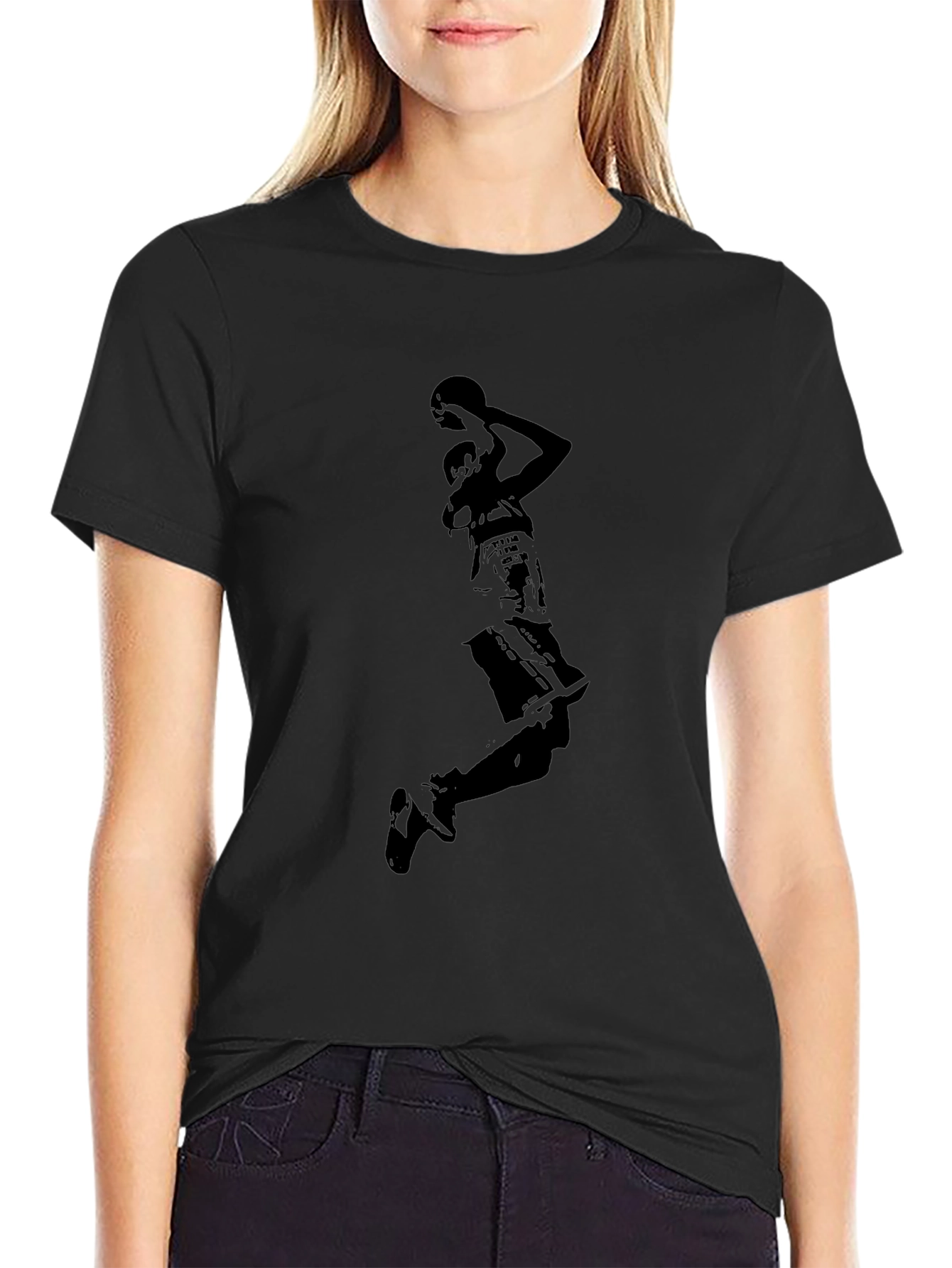 Black Basketball Player Graphic T-Shirt