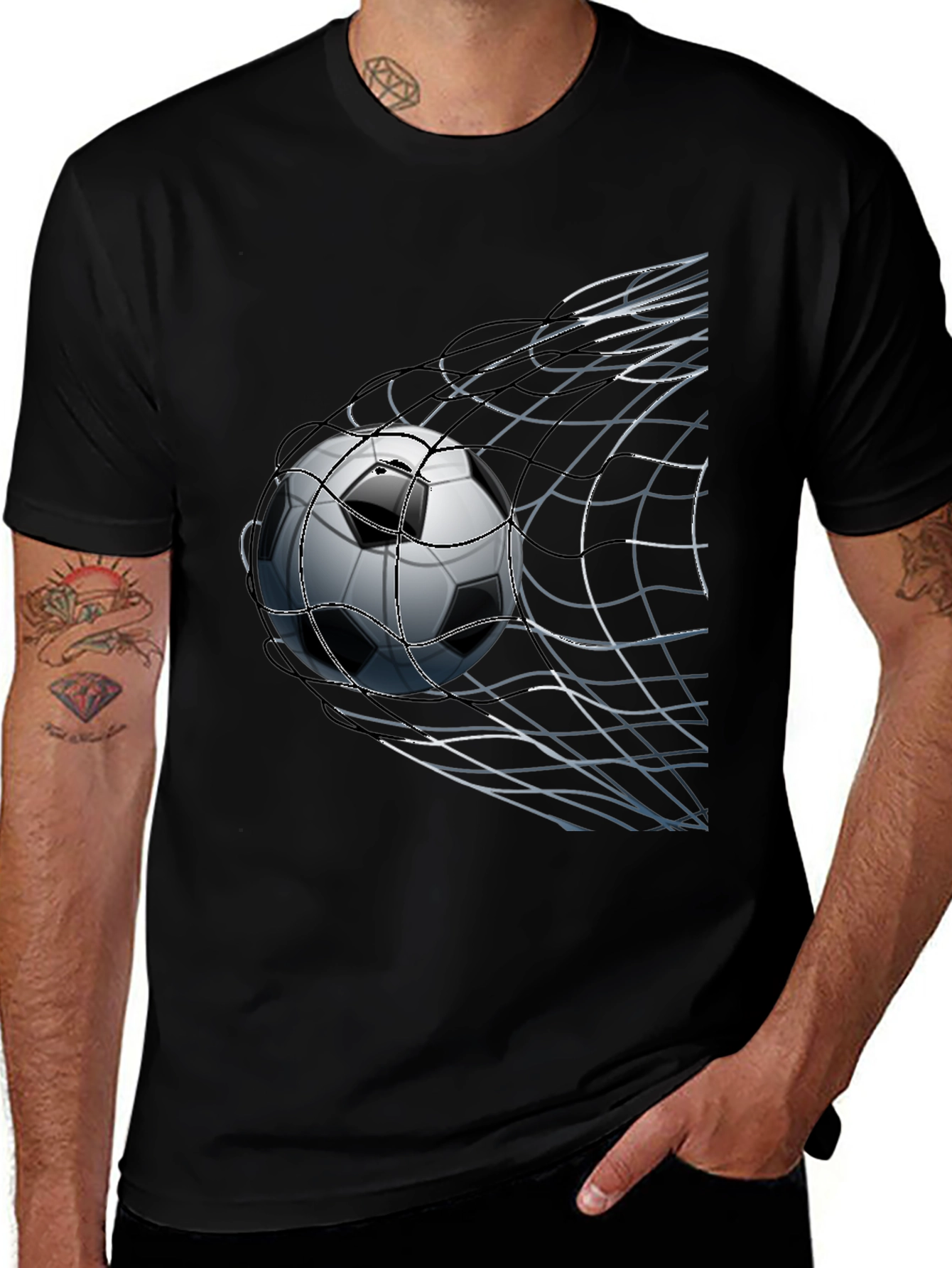 Soccer Ball Graphic Tee - Net Goal Design