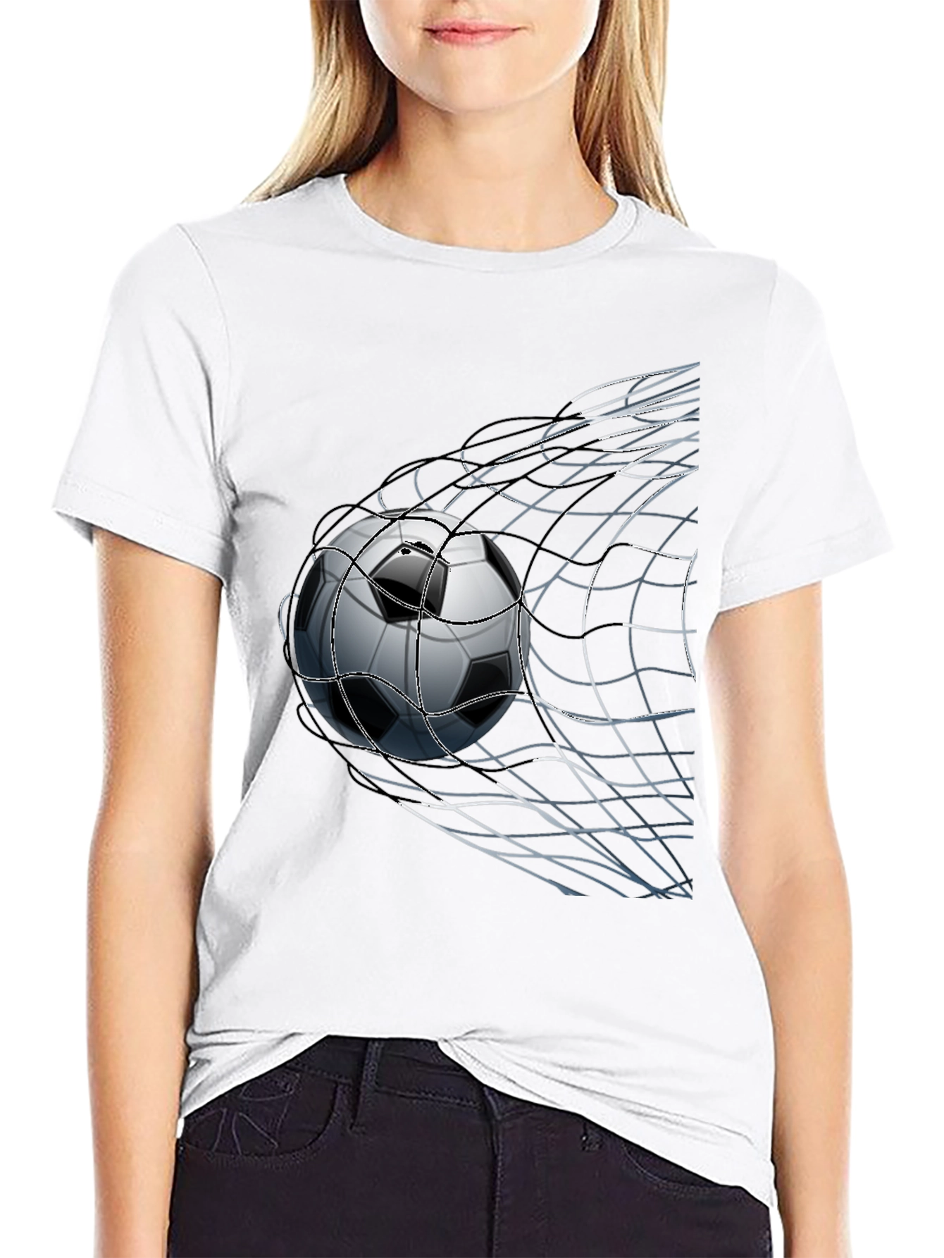 Soccer Ball Graphic Tee - Net Goal Design