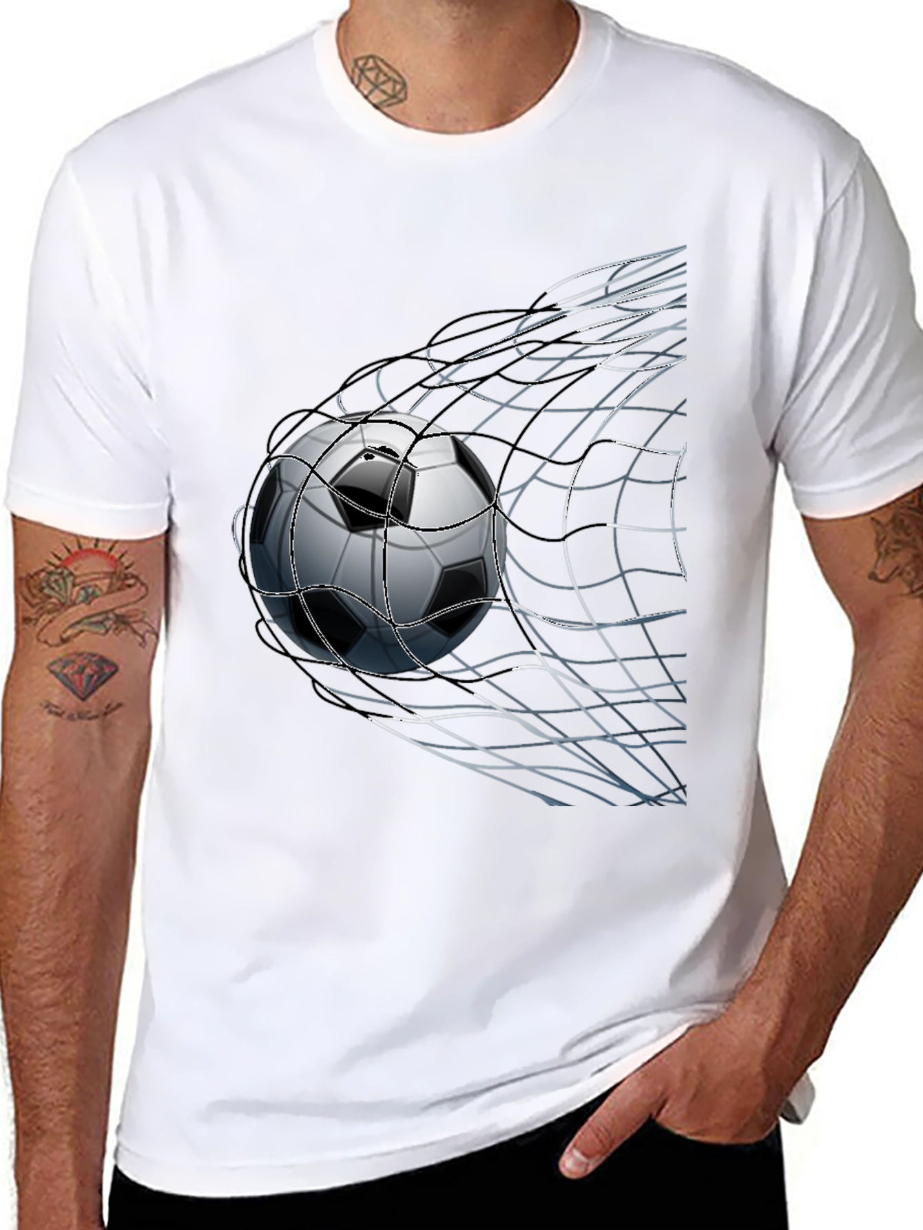 Soccer Ball Graphic Tee - Net Goal Design