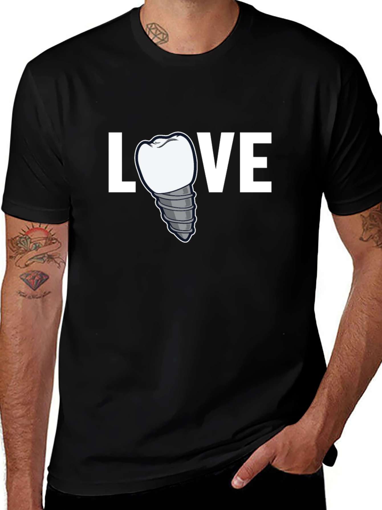 Love Dental Implant T-Shirt - Dentist Gift