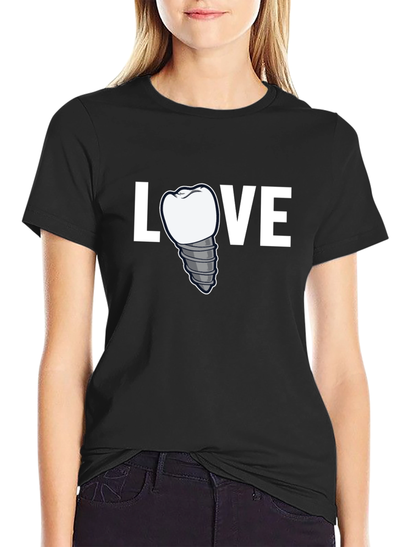 Love Dental Implant T-Shirt - Dentist Gift