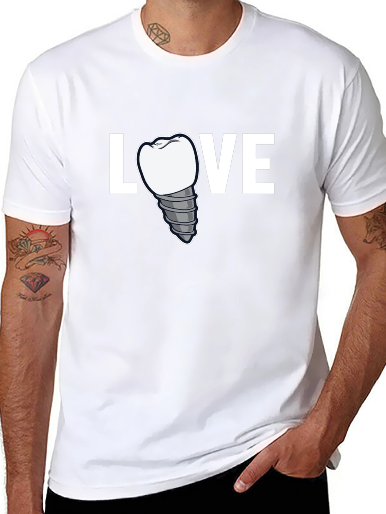 Love Dental Implant T-Shirt - Dentist Gift