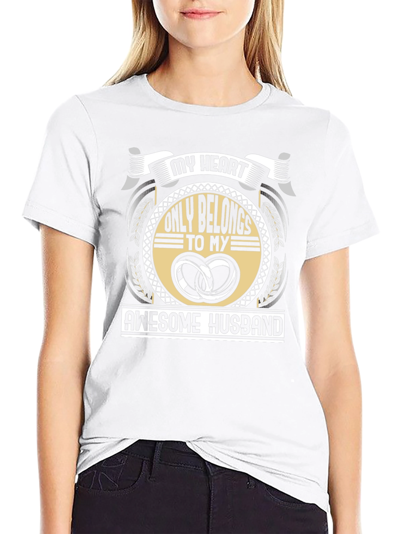 My Heart Belongs To My Awesome Husband T-Shirt
