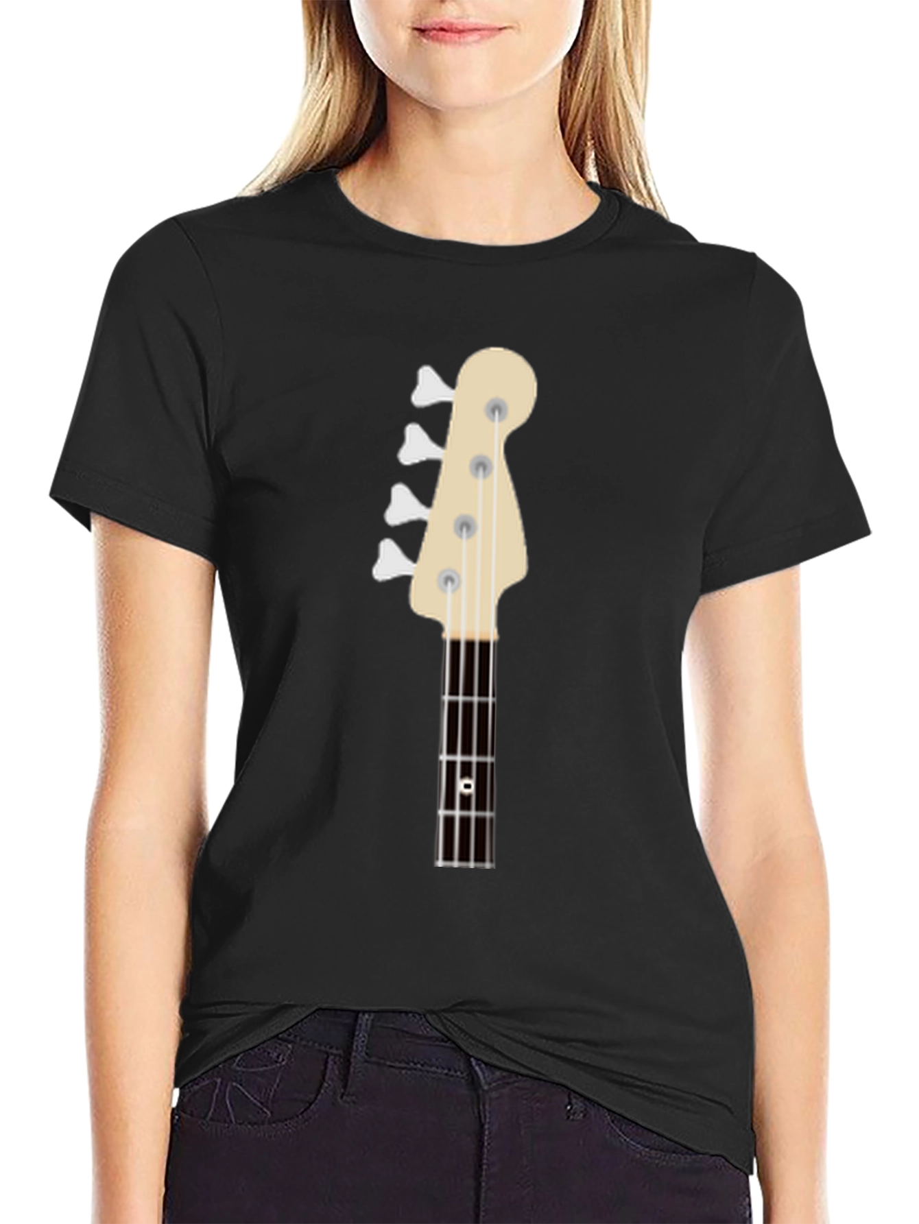 Bass Guitar Headstock Graphic T-Shirt - Musician Tee
