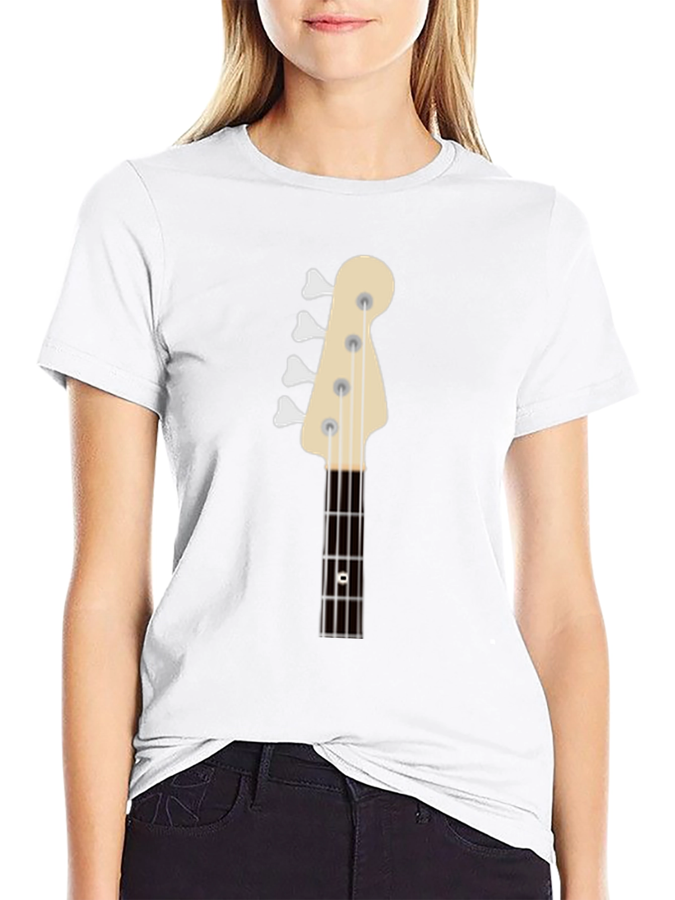 Bass Guitar Headstock Graphic T-Shirt - Musician Tee
