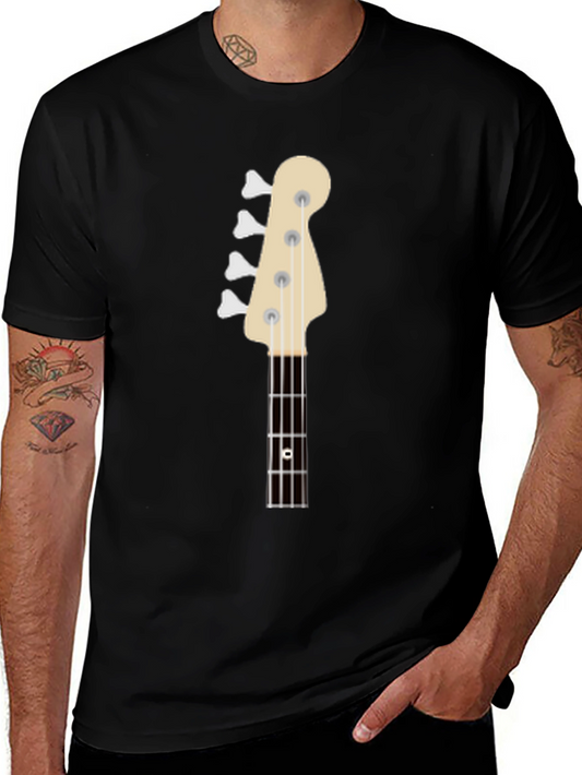 Bass Guitar Headstock Graphic T-Shirt - Musician Tee