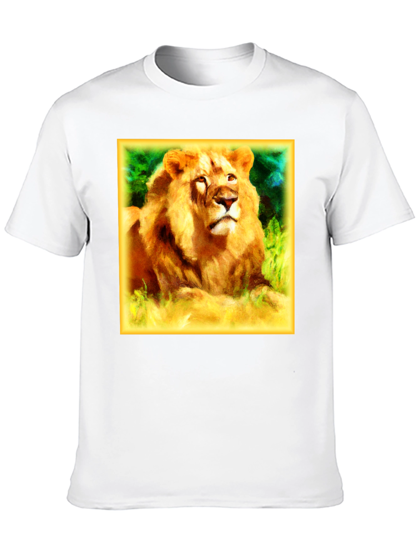 Lion Graphic Black T-Shirt for Men
