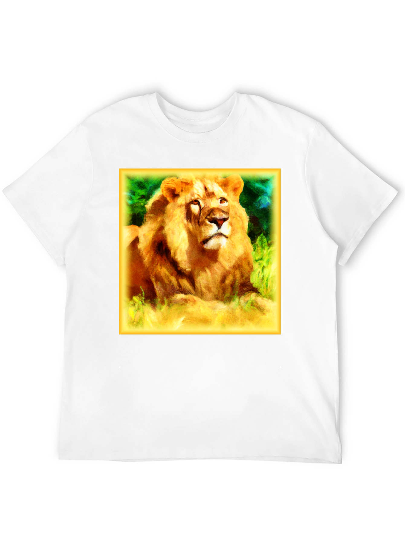 Lion Graphic Black T-Shirt for Men