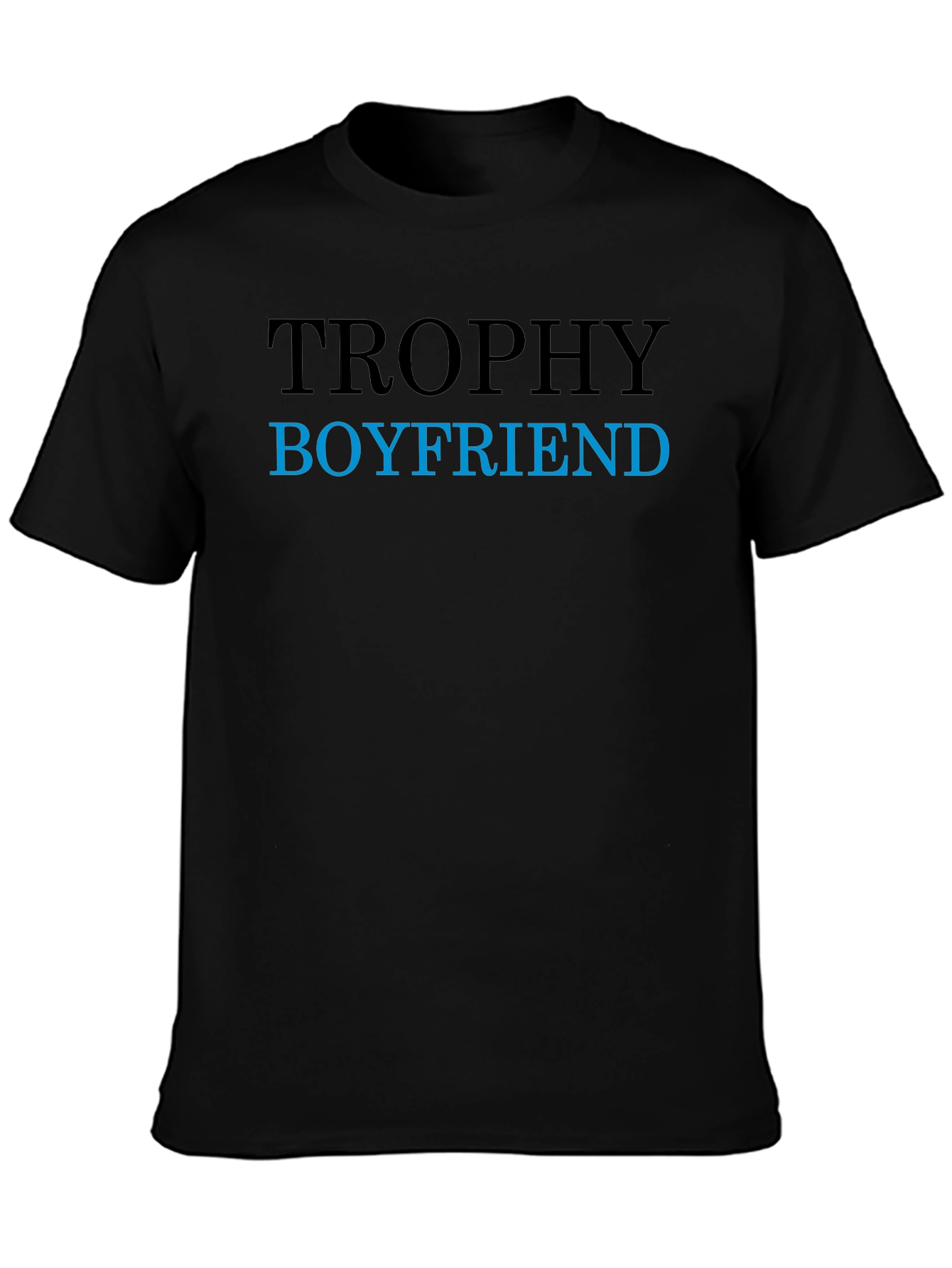 Trophy Boyfriend Graphic Tee - Black Cotton Blend