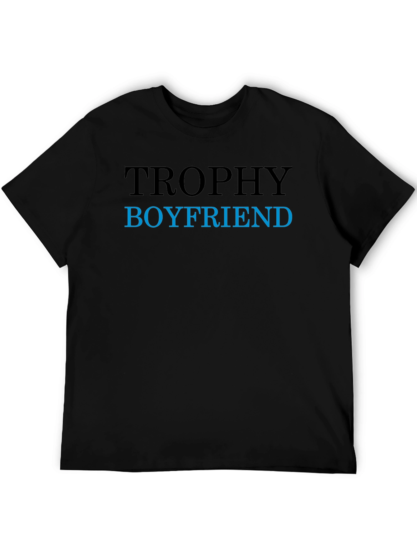 Trophy Boyfriend Graphic Tee - Black Cotton Blend
