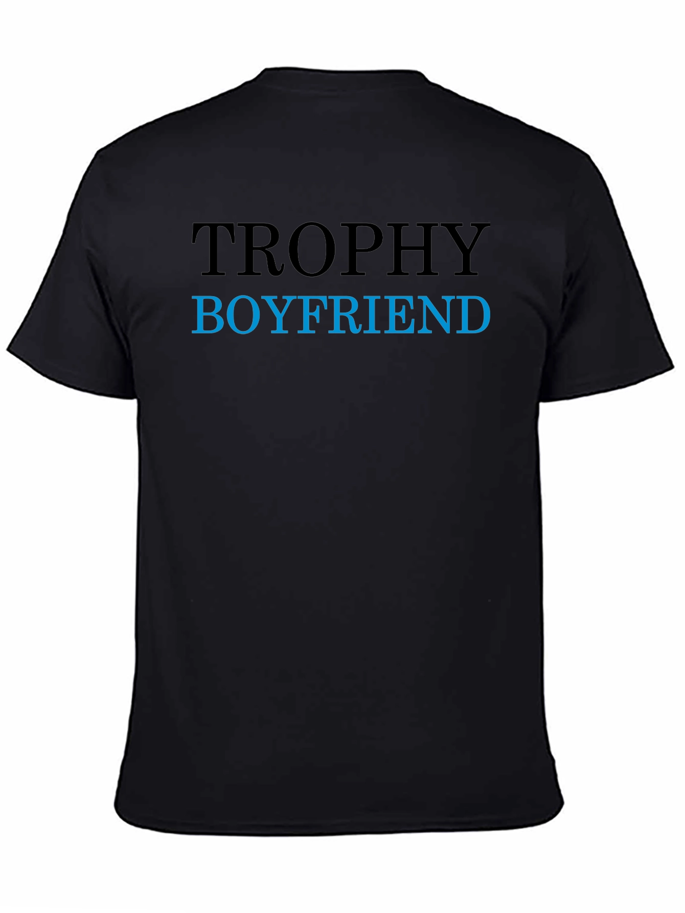 Trophy Boyfriend Graphic Tee - Black Cotton Blend