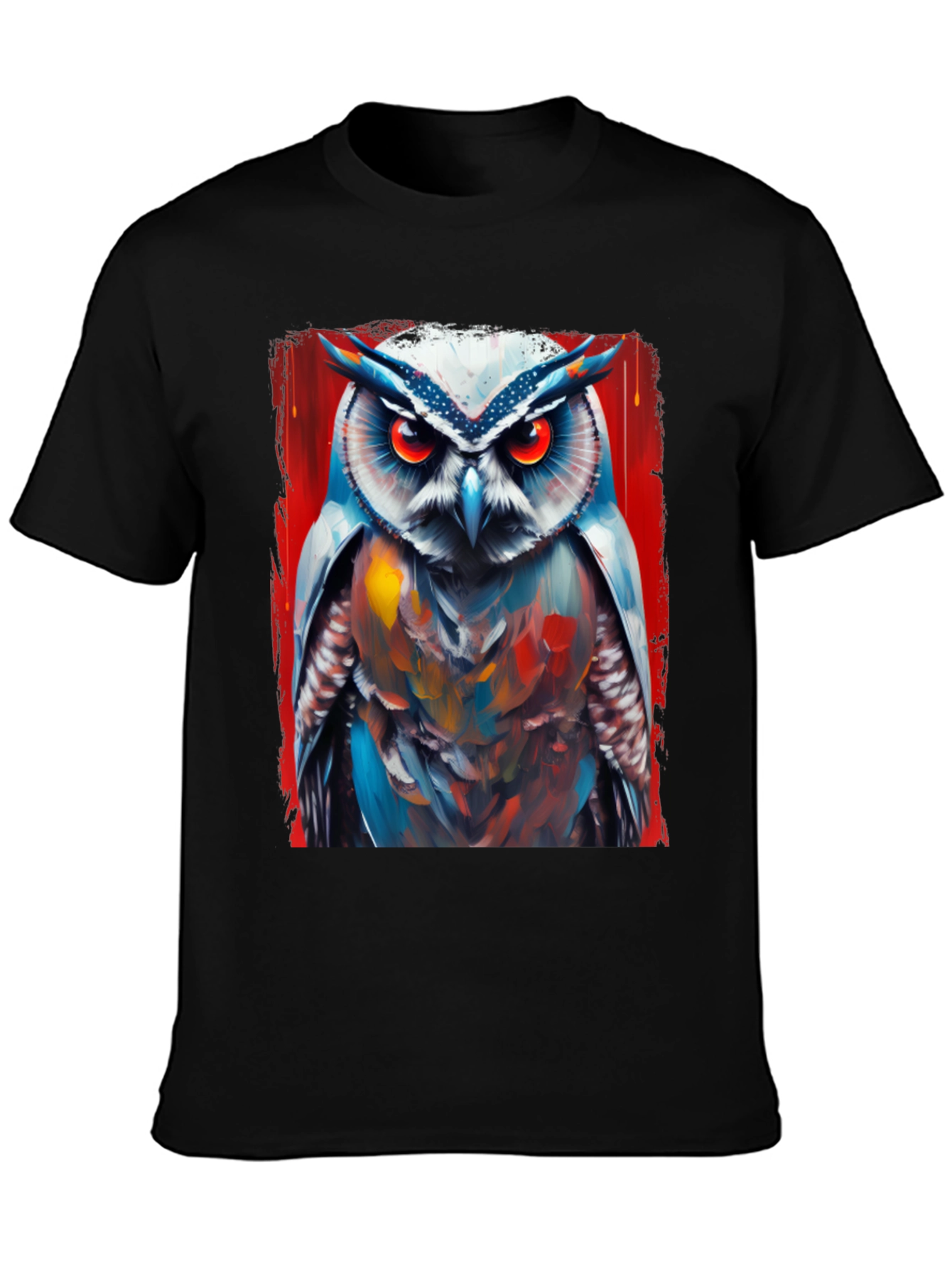 Owl Art Print T-Shirt - Cool Bird Graphic Tee