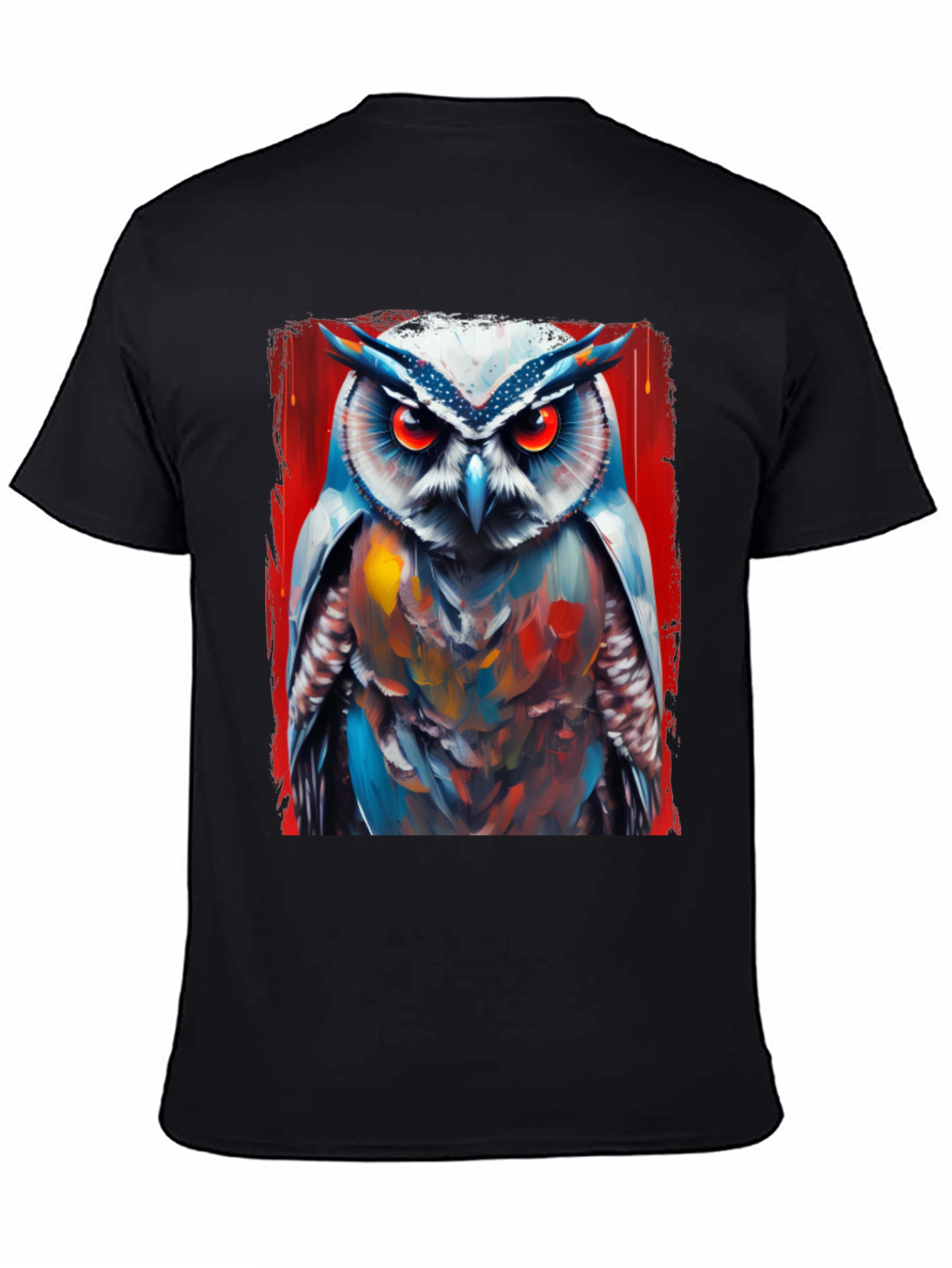 Owl Art Print T-Shirt - Cool Bird Graphic Tee