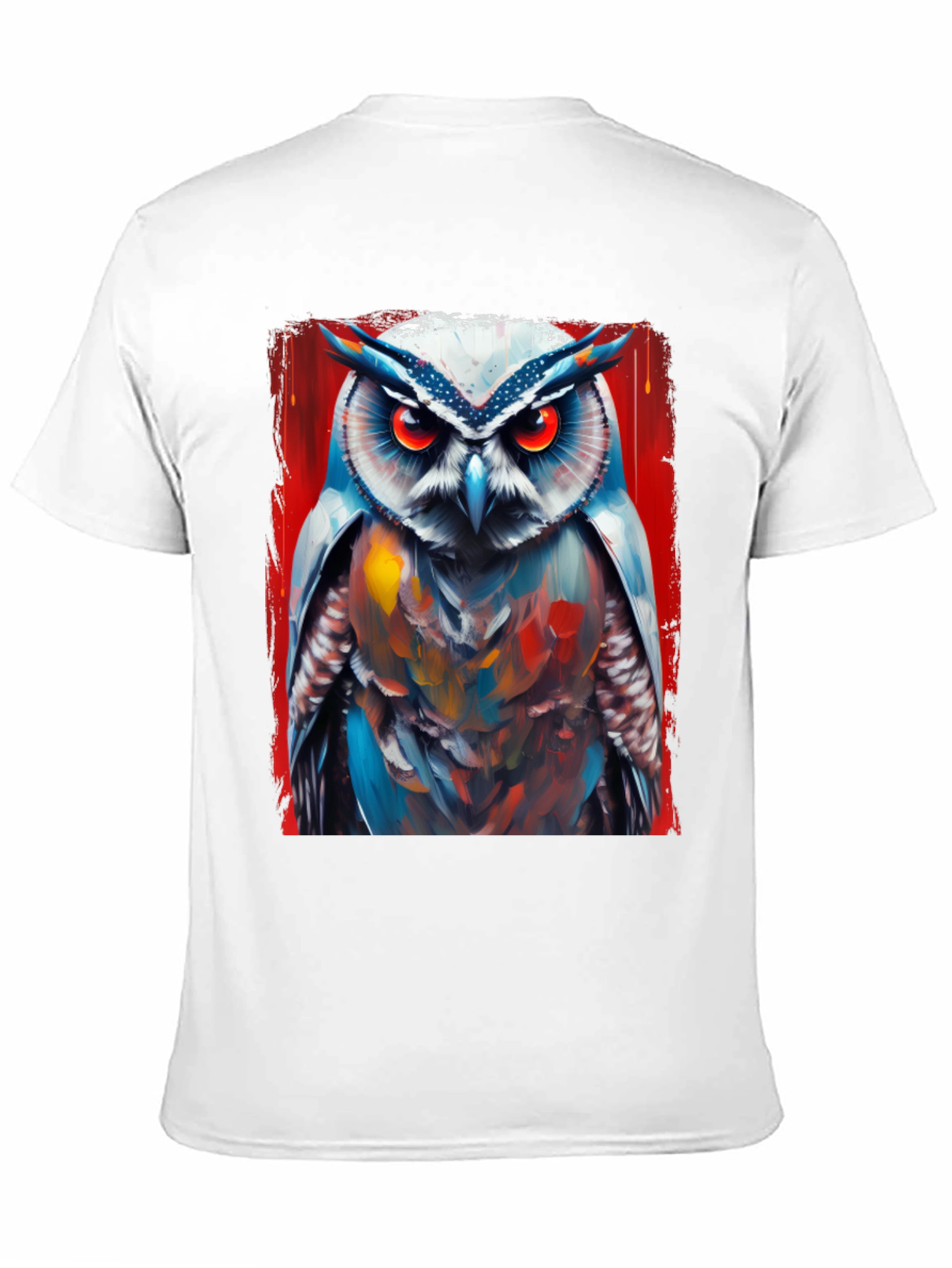 Owl Art Print T-Shirt - Cool Bird Graphic Tee