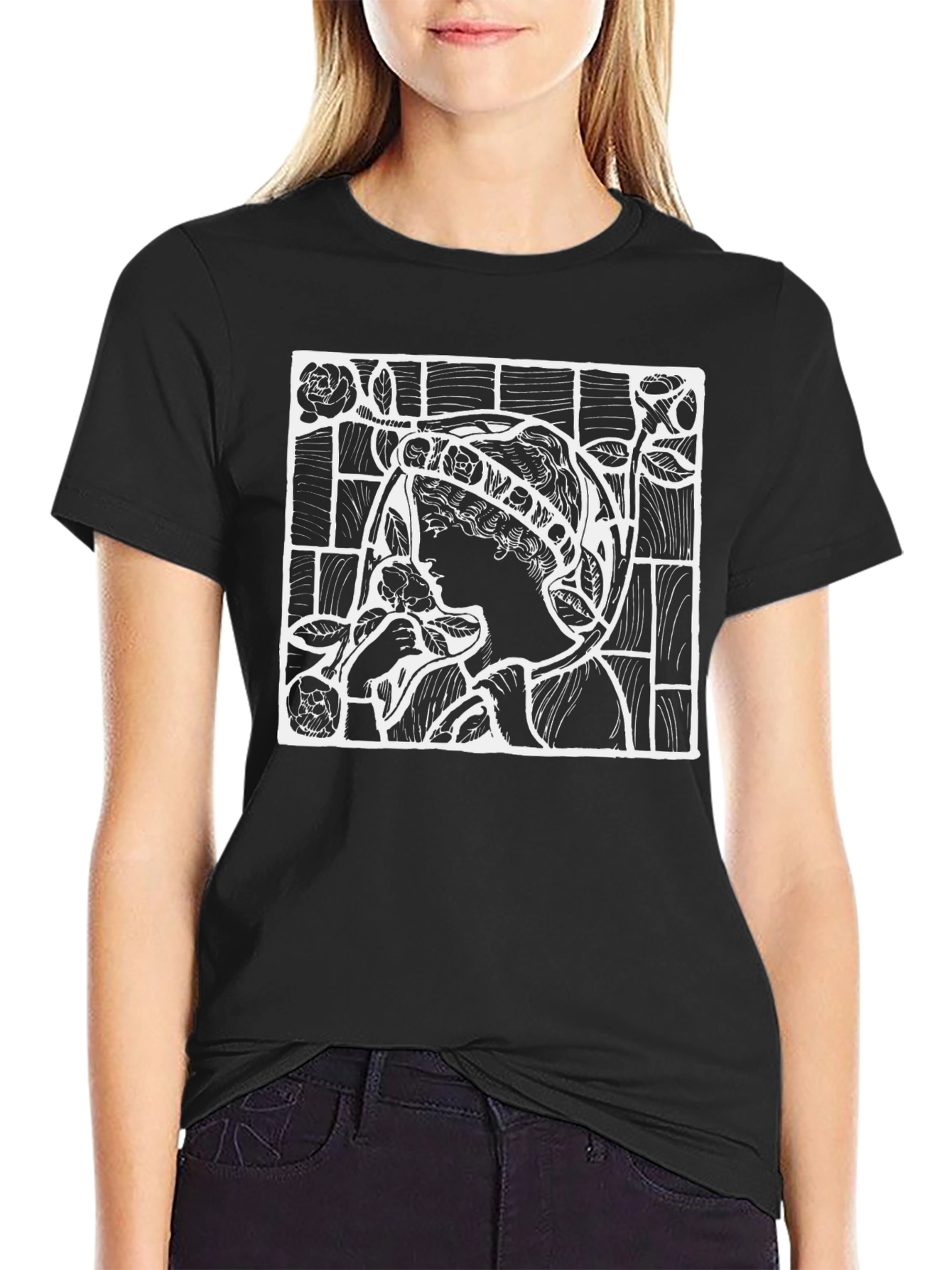 Art Nouveau Graphic Tee - Classic Black