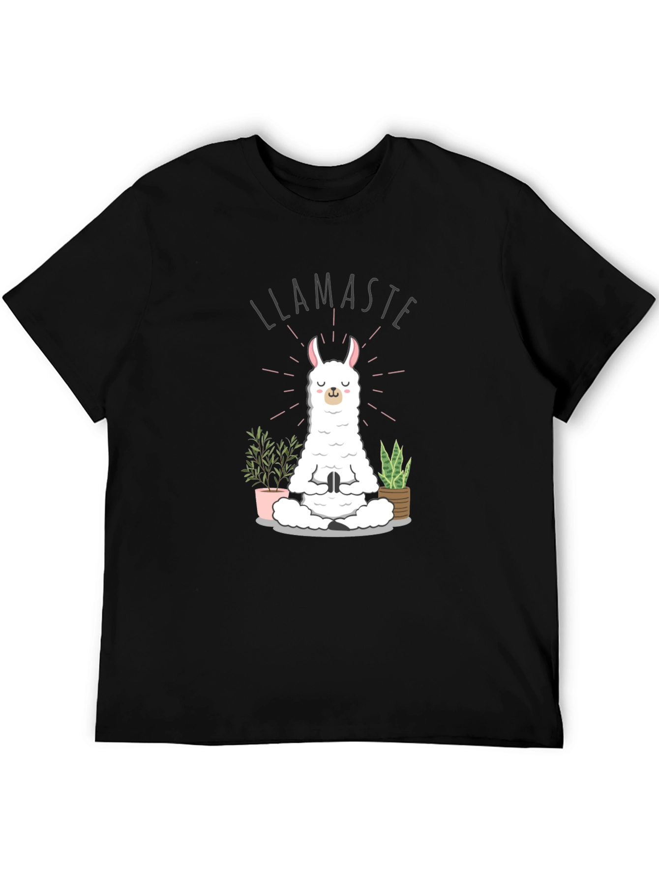 Llamaste Yoga Meditation Black T-Shirt
