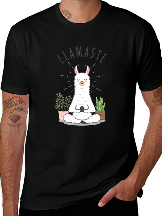 Llamaste Yoga Meditation Black T-Shirt