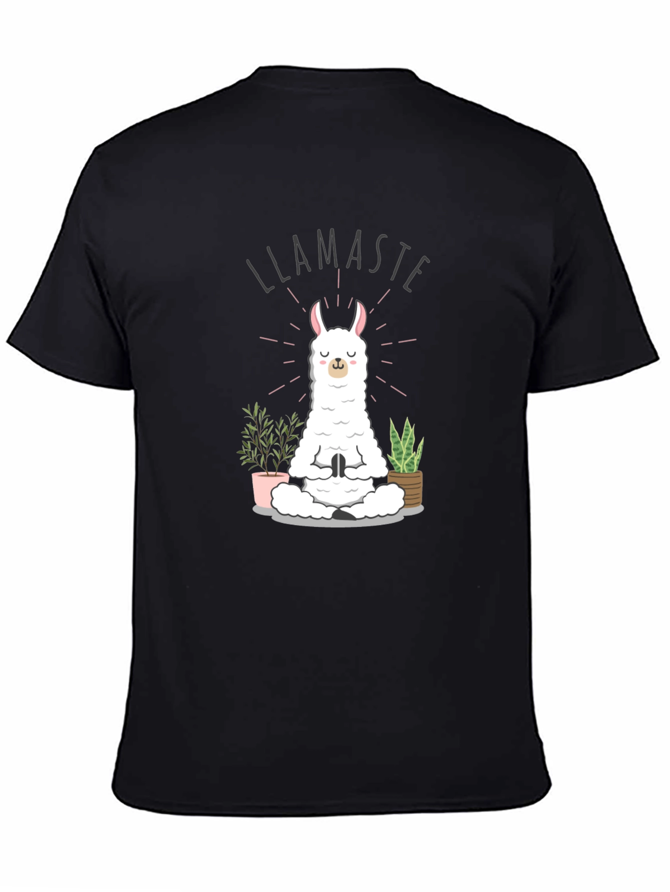 Llamaste Yoga Meditation Black T-Shirt