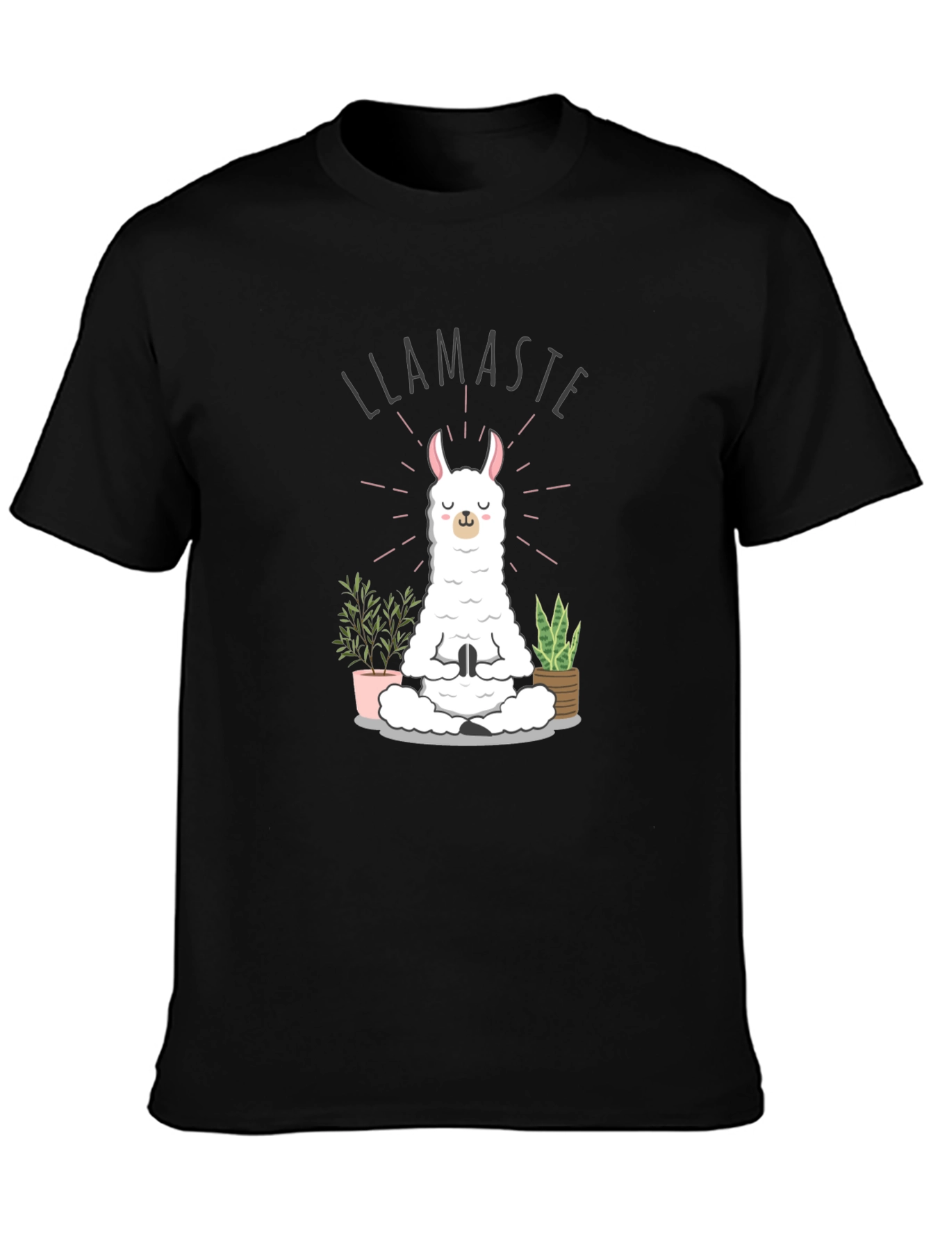 Llamaste Yoga Meditation Black T-Shirt
